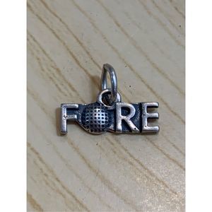 .925 Golf Fore Sterling Silver Jewelry Charm